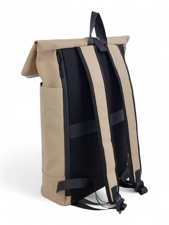 Mcan Waterproof Laptop Backpack 15.6" in Beige Colour M-159