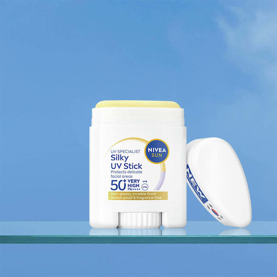 Nivea Sun Silky Αδιάβροχο Αντηλιακό Stick Προσώπου SPF50+ 15gr