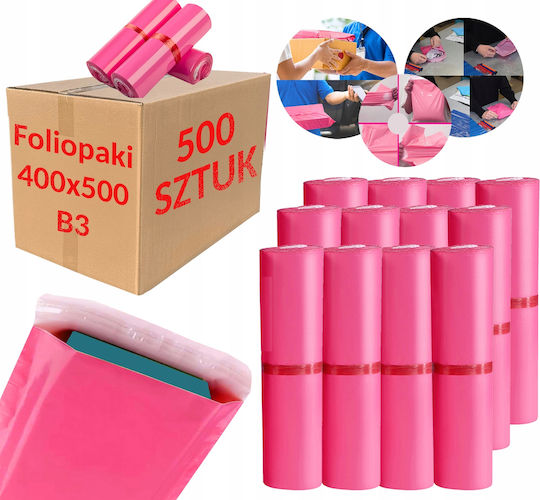 Verpackungstaschen Pink B3 400x500mm 500 Stück
