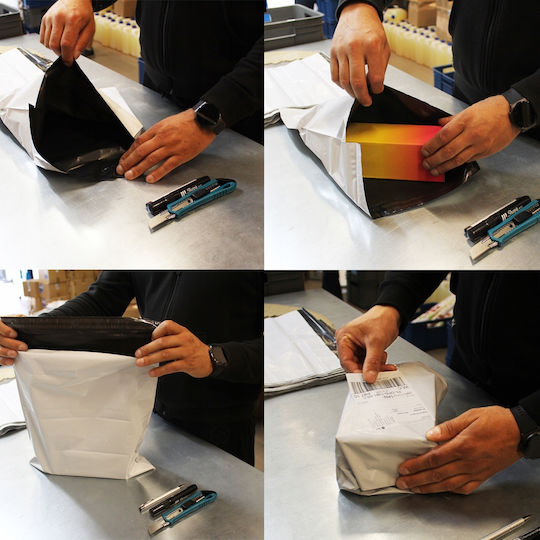 Weiße Verpackungstaschen XL 500x600mm 50 Stück