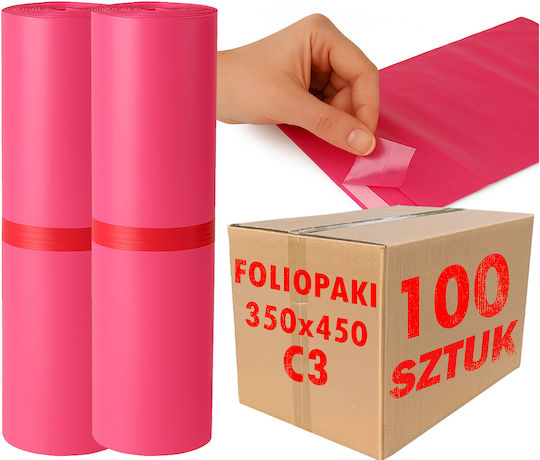 Pink Courier Bags C3 350x450mm 100 Pcs