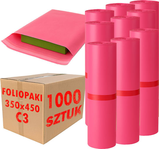 Pink Courier Bags C3 350x450mm 1000 Pcs