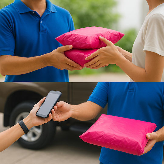 Pink Courier Bags C3 350x450mm 1000 Pcs