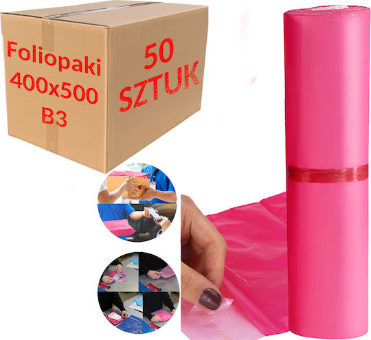 Pink Courier Bags B3 400x500mm 50 Pcs