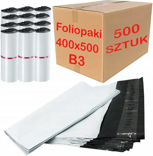 Pungi Curier Albe Tip Folio B3 400x500mm 500 Bucăți