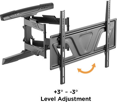 Brateck LPA59-466 Suport TV de Perete Cu Braț de Extensie Până La 86" și 120kg Negru