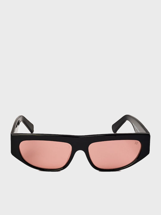 AV Sunglasses Pink Sunglasses with Horn-Rimmed Frame AV Sunglasses Pink Sunglasses with Horn-Rimmed Frame