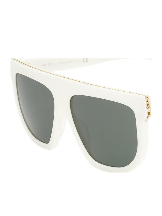 Stella McCartney Unisex Sonnenbrillen mit Weißem Rahmen und Grünem Glas SC40030I Stella McCartney Unisex Sonnenbrillen mit Weißem Rahmen und Grünem Glas SC40030I