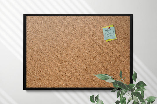 Große Kork Pinnwand Robustes Kinderzimmer Schwarzer Rahmen Vertikal Horizontal + Nadeln 100x70 cm
