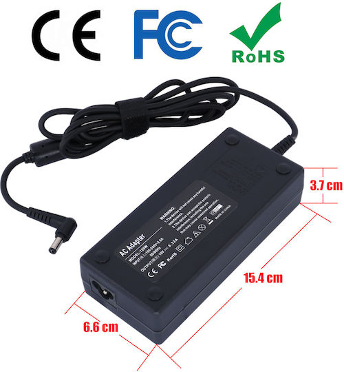 Ac Adapter Laptop-Ladegerät 120W 19V 6.32A für Asus mit Abnehmbarem Netzkabel