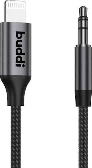 Buddi Flex 3.5mm to Lightning Cable Μαύρο 2m