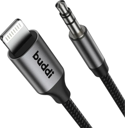 Buddi Flex 3.5mm to Lightning Cable Μαύρο 2m