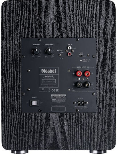 Magnat AlphaRS8 Aktiv Subwoofer 80W Schwarzes