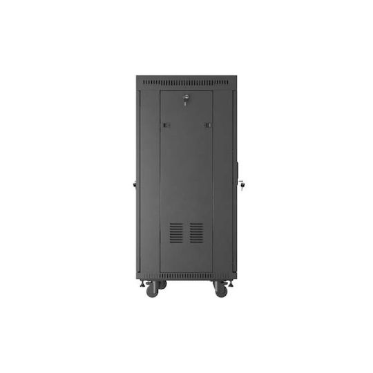 Lanberg Επιδαπέδια Καμπίνα Rack 19U Μαύρο FF01-6624-12BL