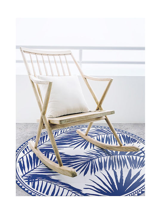 Tulup Runder Blauer Wohnzimmer Teppich Φ120cm