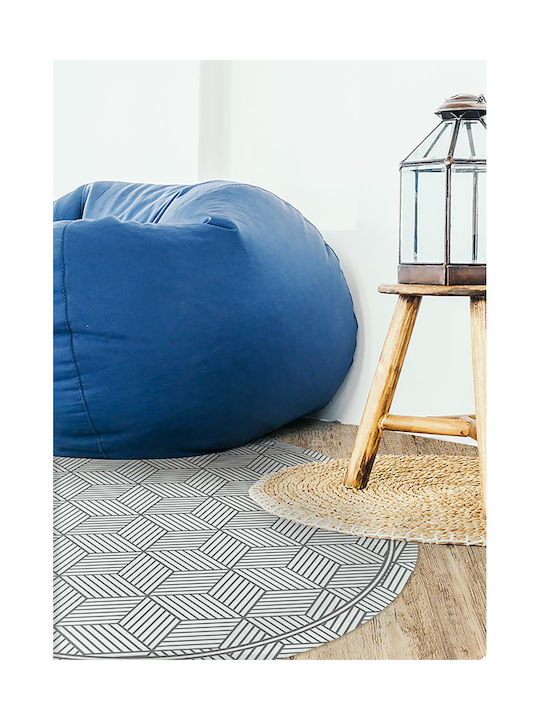 Tulup Χαλί Στρογγυλό Γκρι Φ80cm