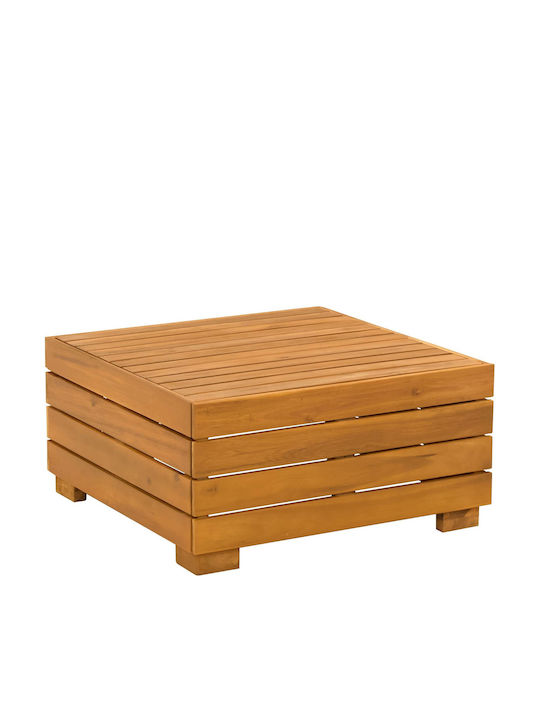 Polițoană De Exterior Din Lemn Pentru Grădină Maro Cu Pernă 60x60x30cm