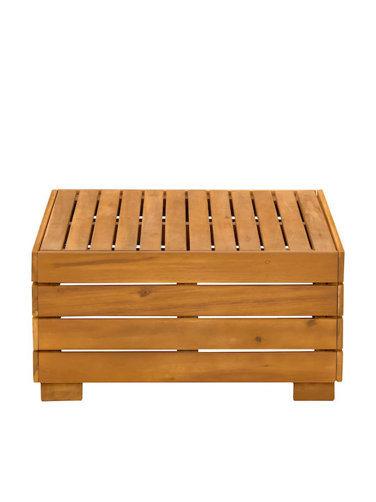 Polițoană De Exterior Din Lemn Pentru Grădină Maro Cu Pernă 60x60x30cm