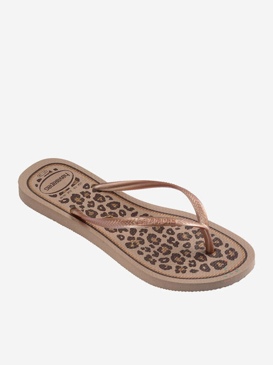 Havaianas Slim Animals Flip Flops Ροζ Χρυσό