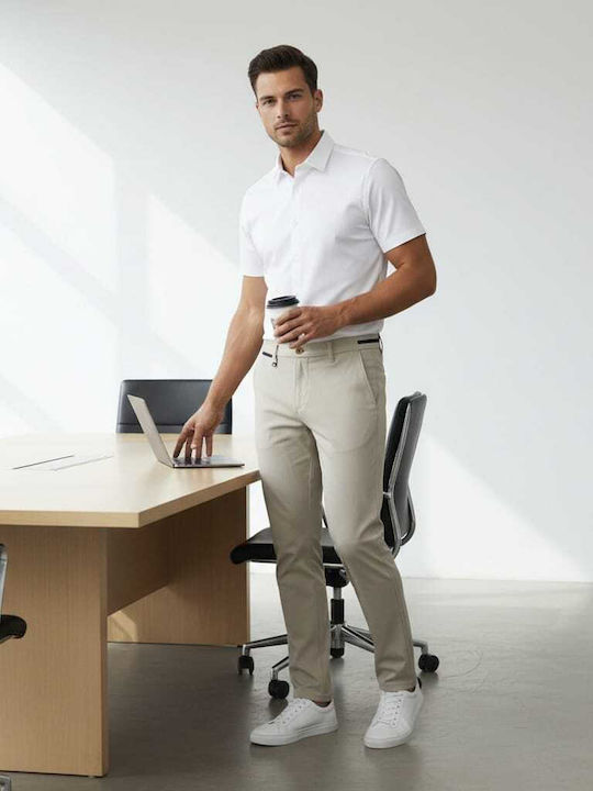 Trousers In Regular Fit Light Grey