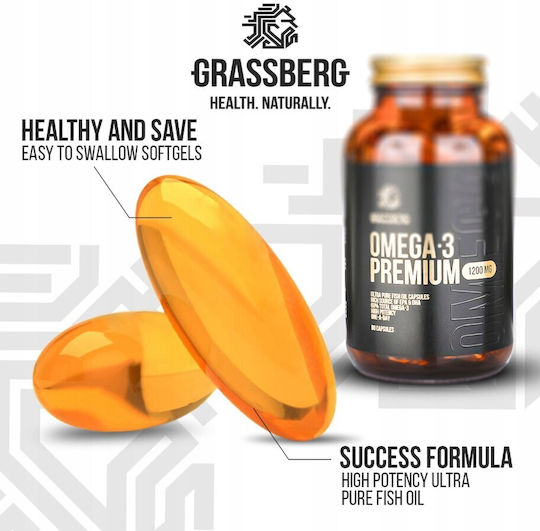 Grassberg Omega 3 Premium 1200мг 90 капси