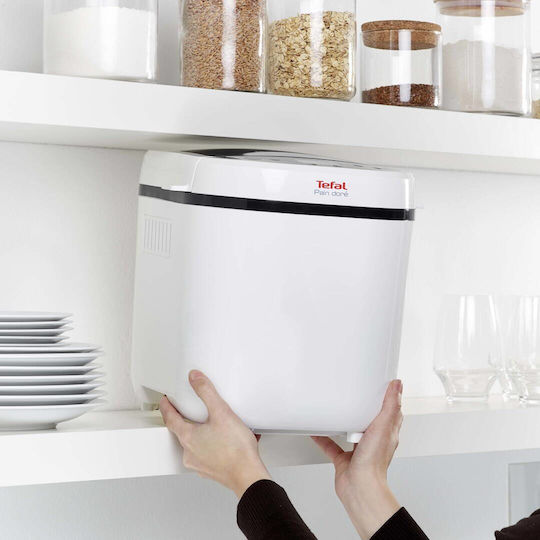 Tefal Pain Dore Mașină de pâine cu o putere de 720W și o capacitate de 1000gr cu 12 programe