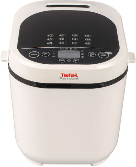 Tefal Pain Dore Mașină de pâine cu o putere de 720W și o capacitate de 1000gr cu 12 programe