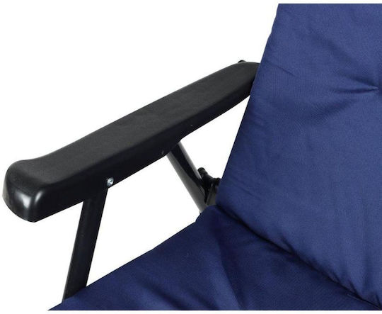 Καρέκλα Εξωτερικού Χώρου Πλαστική Navy Blue με Μαξιλάρι 59x66x45εκ.