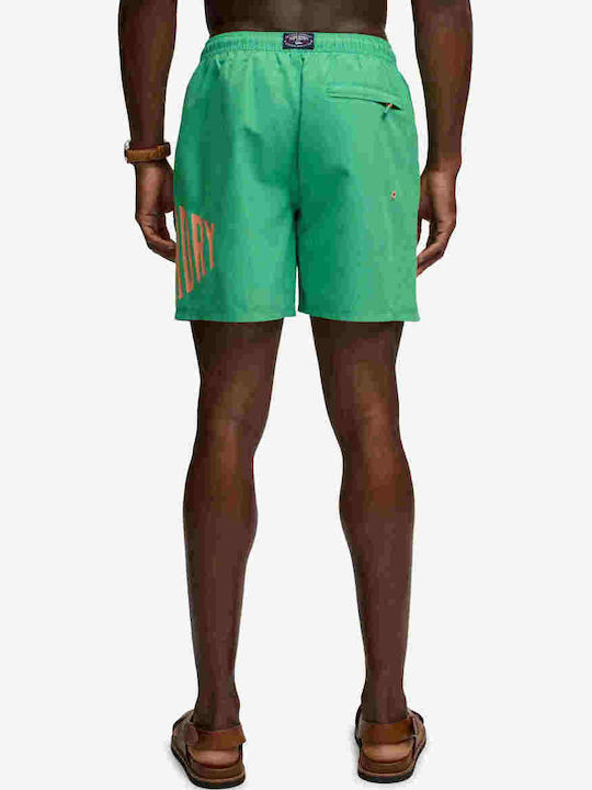 Men's Swim Shorts Green with Patterns