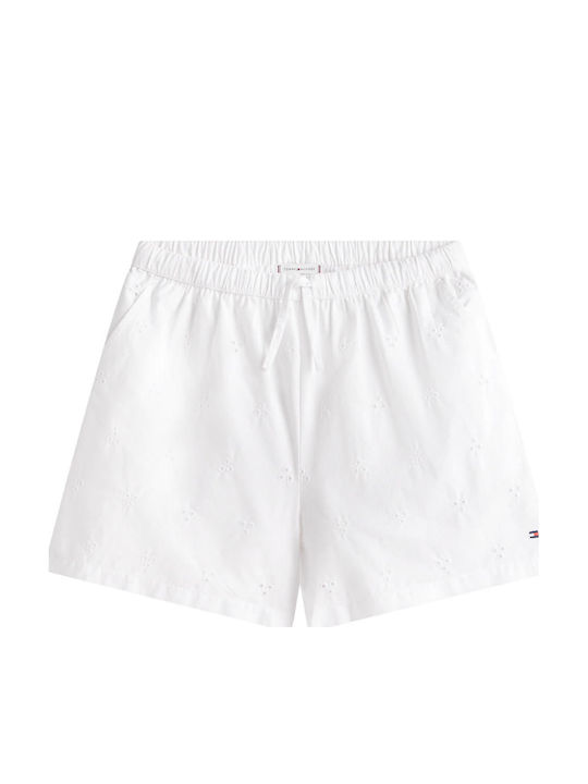 Kinder Shorts Bermudas Stoff Weiß
