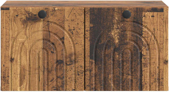 TV Stand Metal Aged Wood L59.5xW31xH30cm