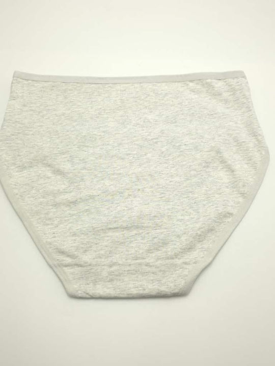 Baumwolle Damen-Slip mit Spitze Grau