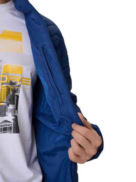 Μπουφάν Puffer Αδιάβροχο και Αντιανεμικό Navy Blue
