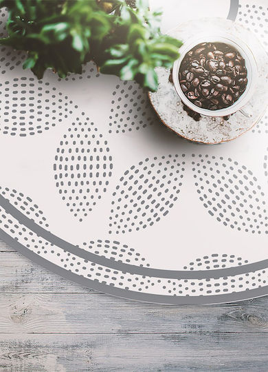 Tulup Round Kitchen Mat Gray 90cm