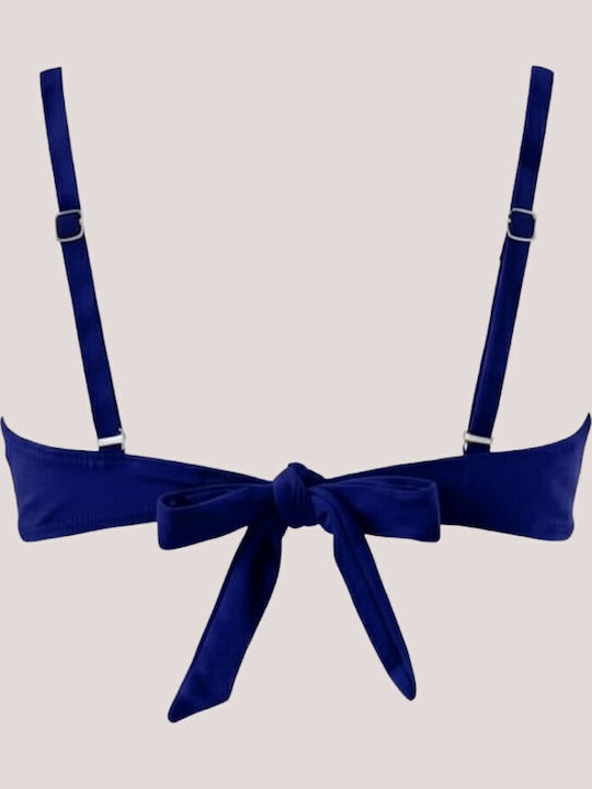Strapless Bikini Top With Padding Blue 5036 Strapless Blue