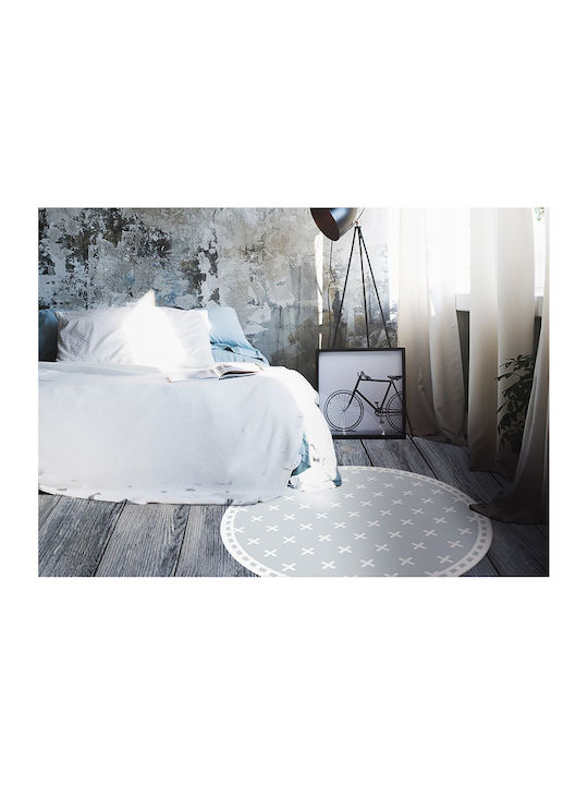 Tulup Rundes Küchenmatte Blau 120cm