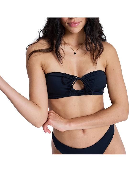 Essentials Strapless Bikinioberteil mit Polsterung Schwarz