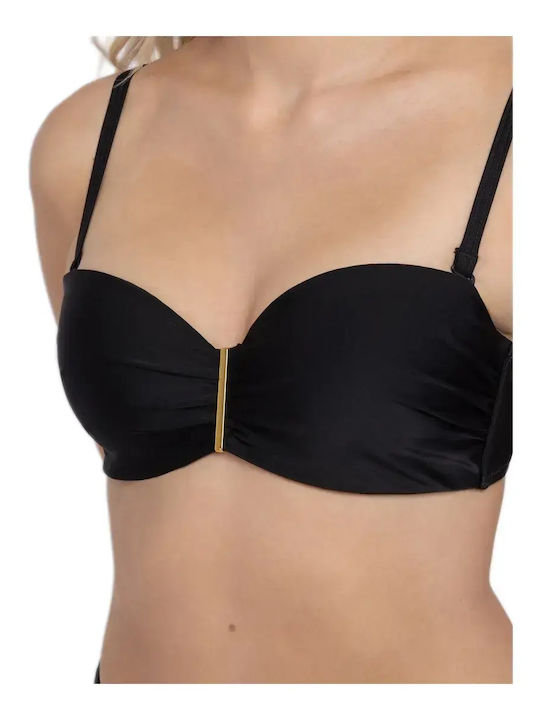 Strapless Bikinioberteil Mit Polsterung Schwarze
