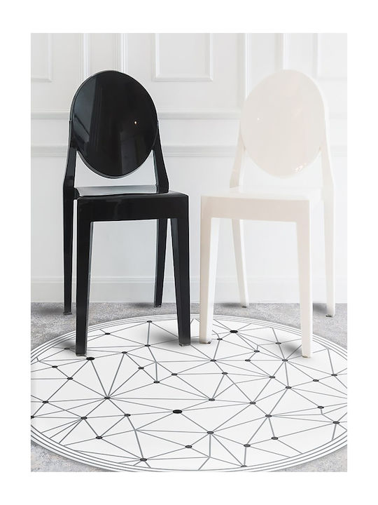 Tulup Covor Rotund de Bucătărie Gri 110cm