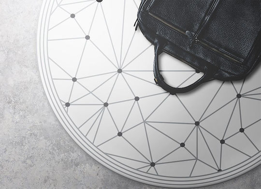Tulup Round Kitchen Mat Gray 110cm