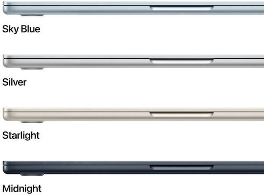 Apple MacBook Air 13.6 Zoll IPS Retina Display (M5-10-Kern/24GB/512GB SSD/8-Core-GPU) Mitternacht (Griechische Tastatursprache)