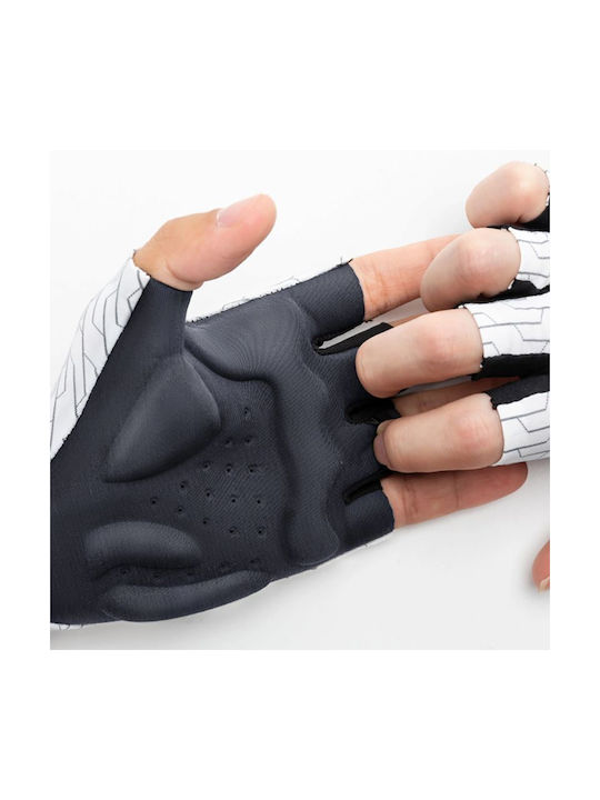 Rockbros Short Men's Cycling Gloves White