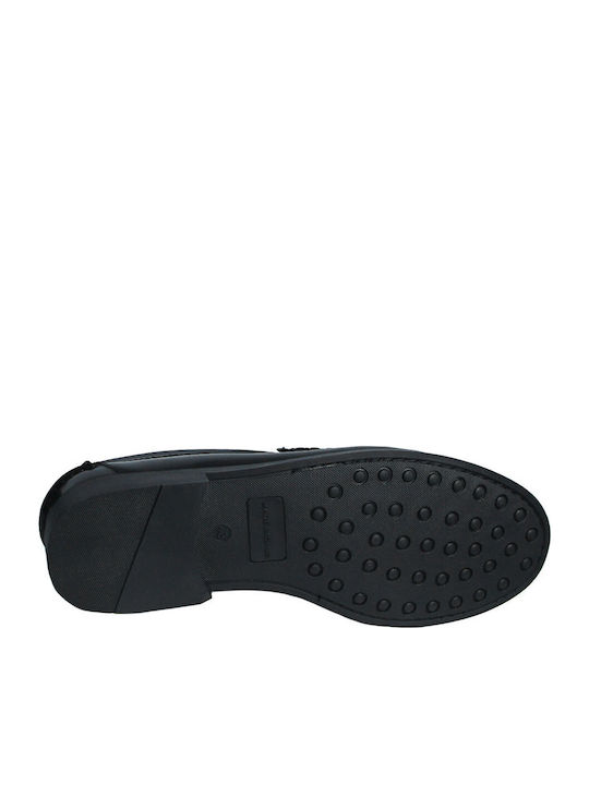 Leather Men's Moccasins In Black Colour