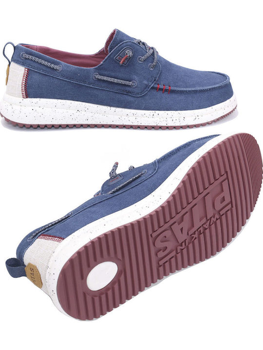 Mocasini Bărbați Din Piele Boat Shoes Albastru Relaxat Fit