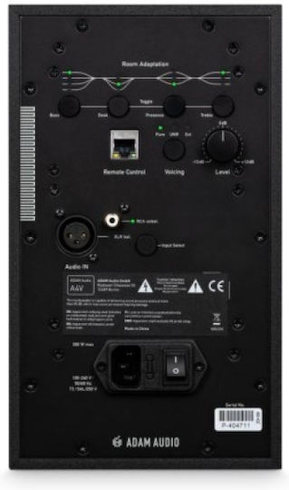 Adam A4V Студио Мониторен Високоговорител 4" 220W (Единична Бройка) Черен