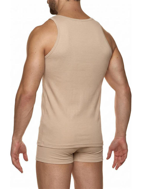 Herrenunterhemd Ärmellose Beige