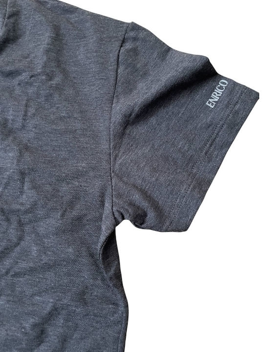 Men's Short Sleeve Dark Gray Melange Undershirt