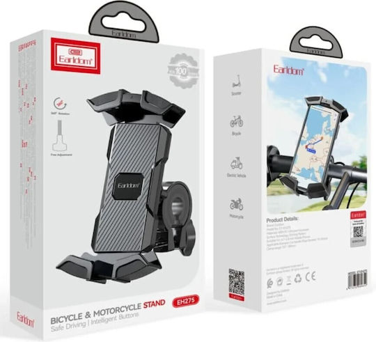 Earldom Eh275 Bicycle And Motorcycle Mobile Phone Holder 360° Automatic Lock Universal Phone Holder Scooter