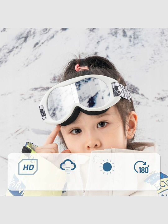 Qunature Ski & Snowboard Kids Mask Black with Lens in Black Colour