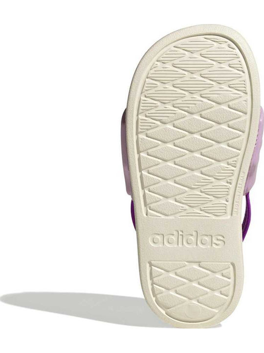 Kids' Flip Flops Slides Purple Adilette Estrap